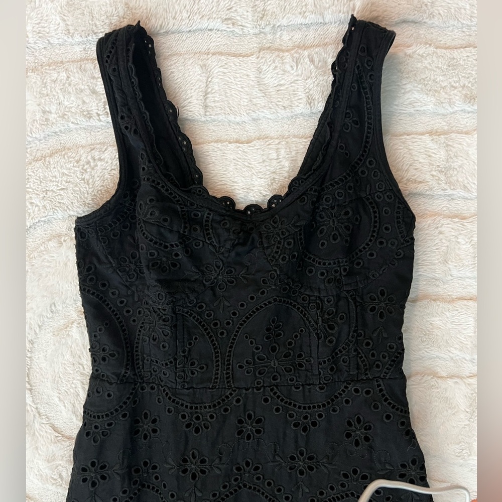 Black Eyelet Lace Women's dress